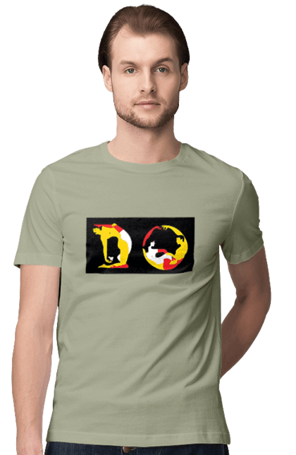 Футболка чоловіча з принтом "Розтяжка По Дорослому". Пози, розтяжка. 2070702