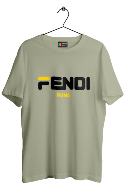 Футболка чоловіча з принтом "Fendi". Fendi, lvmh, бренд, будинок моди, італія, люкс, мода, одяг, сумка, фенді. 2070702