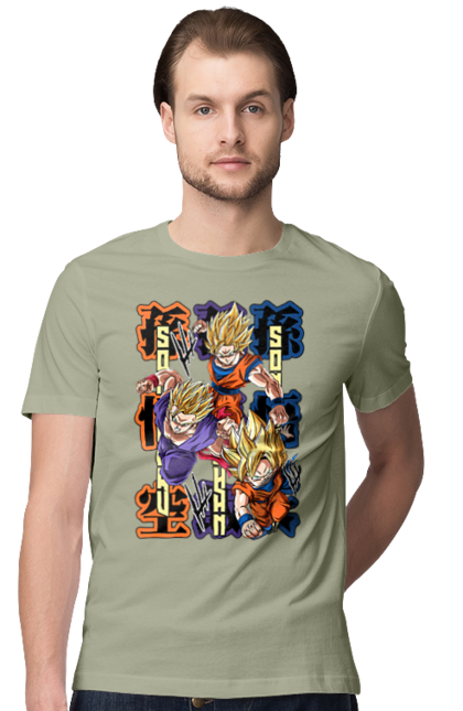 Футболка мужская с принтом Жемчуг дракона. Anime, dragon ball, goku, manga, vegeta, аниме, вегета, гоку, жемчуг дракона, манга. 2070702