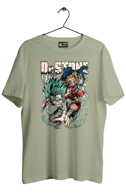 Men's t-shirt with prints Dr. Stone Senku and Ryuusui. Anime, dr. stone, ishigami, manga, ryuusui, ryuusui nanami, senku, senku ishigami. 2070702