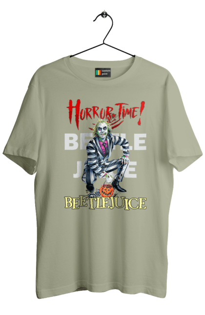 Men's t-shirt with prints Beetlejuice. Beetlejuice, comedy, ghost, horror, movie, tim burton, warner bros. 2070702