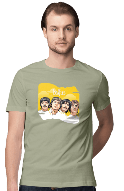 Men's t-shirt with prints The Beatles. Beatles, george harrison, john lennon, liverpool four, music, paul mccartney, ringo starr. 2070702