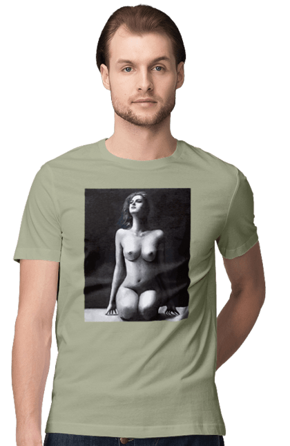 Футболка чоловіча з принтом "Краса тіла". Вигини жіночого тіла, грація тіла, груди, жіноче тіло, жіночі груди, краса тіла. 2070702