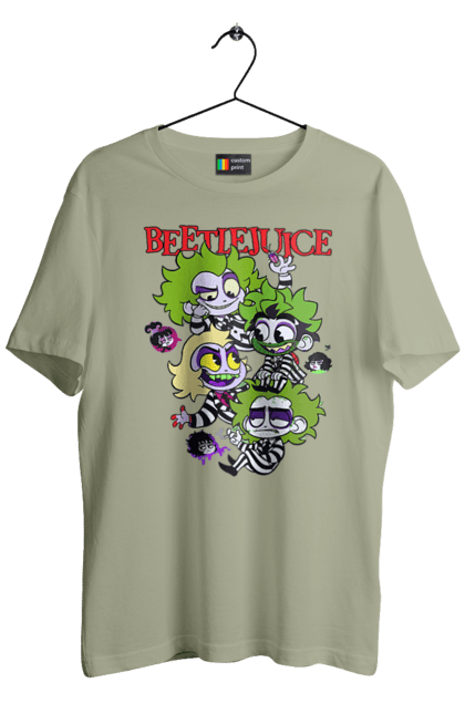 Men's t-shirt with prints Beetlejuice. Beetlejuice, comedy, ghost, ghost, horror, movie, tim burton, warner bros. 2070702