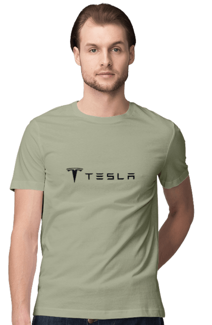 Men`s t-shirt with prints Tesla. Tesla. 2070702