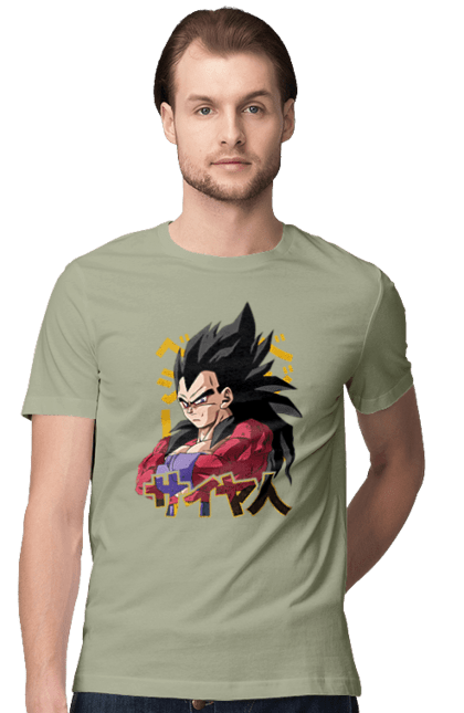 Футболка чоловіча з принтом "Перли дракона Вегета". Anime, dragon ball, goku, manga, vegeta, аніме, вегета, гоку, манга, перли дракона. 2070702