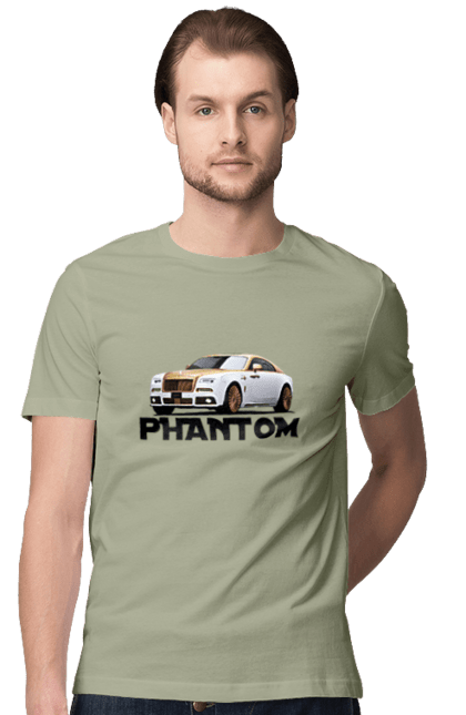 Футболка чоловіча з принтом "Ролс ройс". Авто, автомобіль, люкс клас, ролс ройс, седан, фантом. 2070702