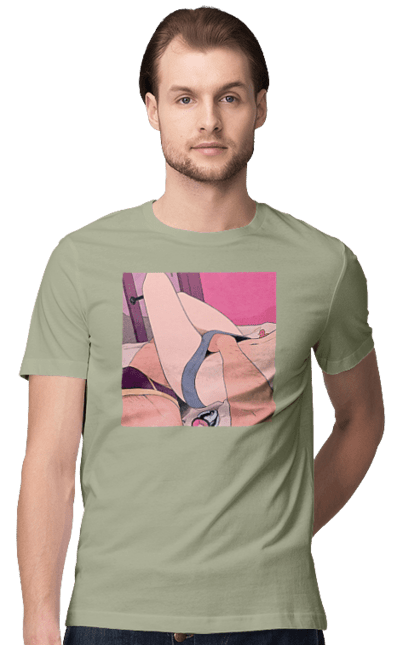 Футболка чоловіча з принтом "Чоловіча Рука В Жіночих Трусиках". Гра, ліжко, труси. 2070702