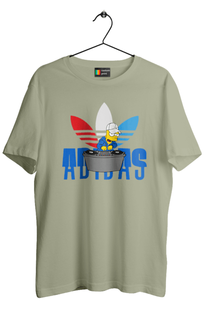 Футболка чоловіча з принтом "Adidas Барт". Adidas, bart, адідас, барт, мультфільм, серіал, сімпсон. 2070702