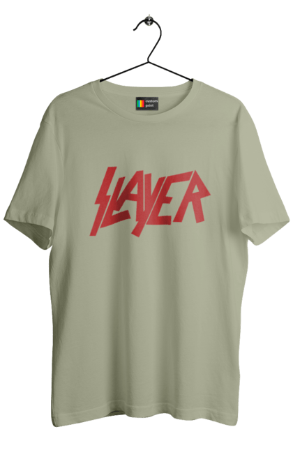 Футболка мужская с принтом Slayer. Slayer, грув-метал, група, метал група, музыка, ню-метал, спид-метал, трэш-метал, череп. 2070702