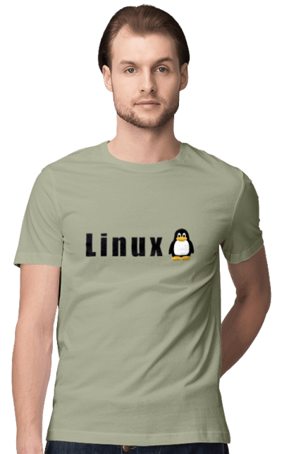 Футболка чоловіча з принтом "Linux". Linux, адміністратор, айті, айтішник, безкоштовна, безкоштовно, вільна, доступність, комерційна, незалежність, операційна система, ос, пінгвін, програміст, програмне забезпечення, свобода, сервер, сисадмін, система, системний адміністратор, софт, текст, чорний. 2070702