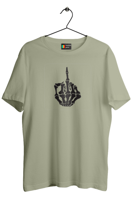 Футболка чоловіча з принтом "Fuck". Fuck, жест, палец, средний, фак. 2070702