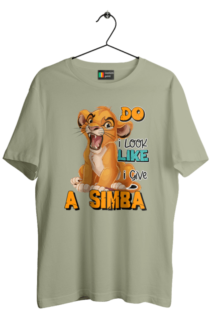 Men's t-shirt with prints The Lion King Simba. Animal, cartoon, king, lion, lion king, simba. 2070702