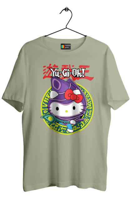 Men's t-shirt with prints Yu Gi Oh! Hello Kitty. Brand, cat, character, hello kitty, kitten, yu gi oh, yugio. 2070702