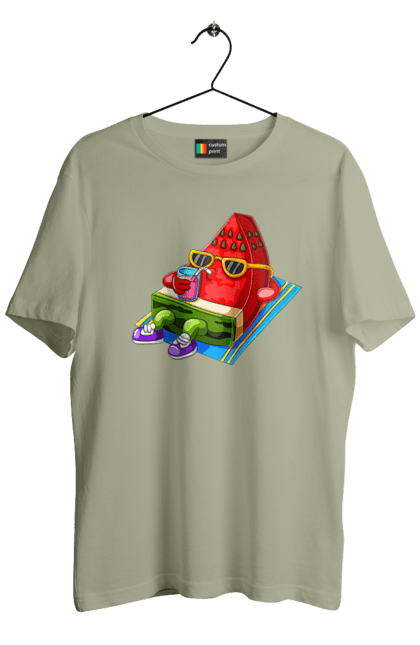 Men`s t-shirt with prints Watermelon Drinks Cocktail. Cocktail, summer, watermelon. 2070702