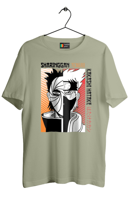 Men's t-shirt with prints Naruto Kakashi Hatake. Anime, kakashi, manga, naruto, shinobi, shonen, team number 7. 2070702