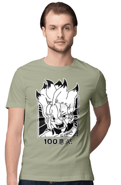 Men's t-shirt with prints Dr. Stone Senku. Anime, dr. stone, ishigami, manga, senku, senku ishigami. 2070702