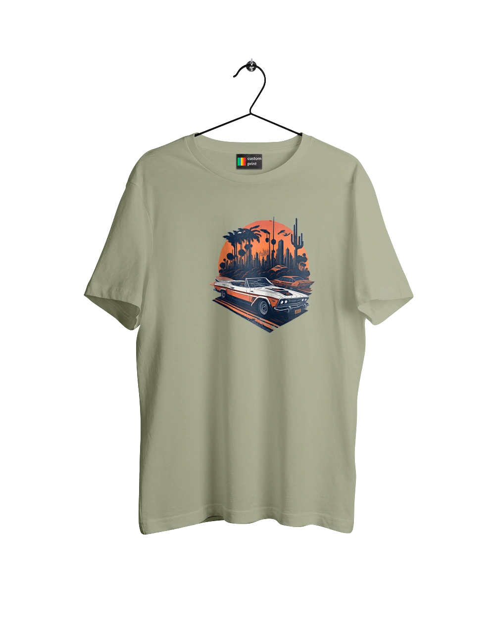 Beautiful car at sunset