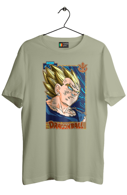 Футболка чоловіча з принтом "Перли дракона Вегета". Anime, dragon ball, goku, majin vegeta, manga, vegeta, аніме, вегета, манга, перли дракона. 2070702