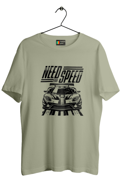 Футболка чоловіча з принтом "Жага швидкості". Відео ігри, гонки, ігри, комп ютерні ігри, машини, симулятори, швидкість. 2070702