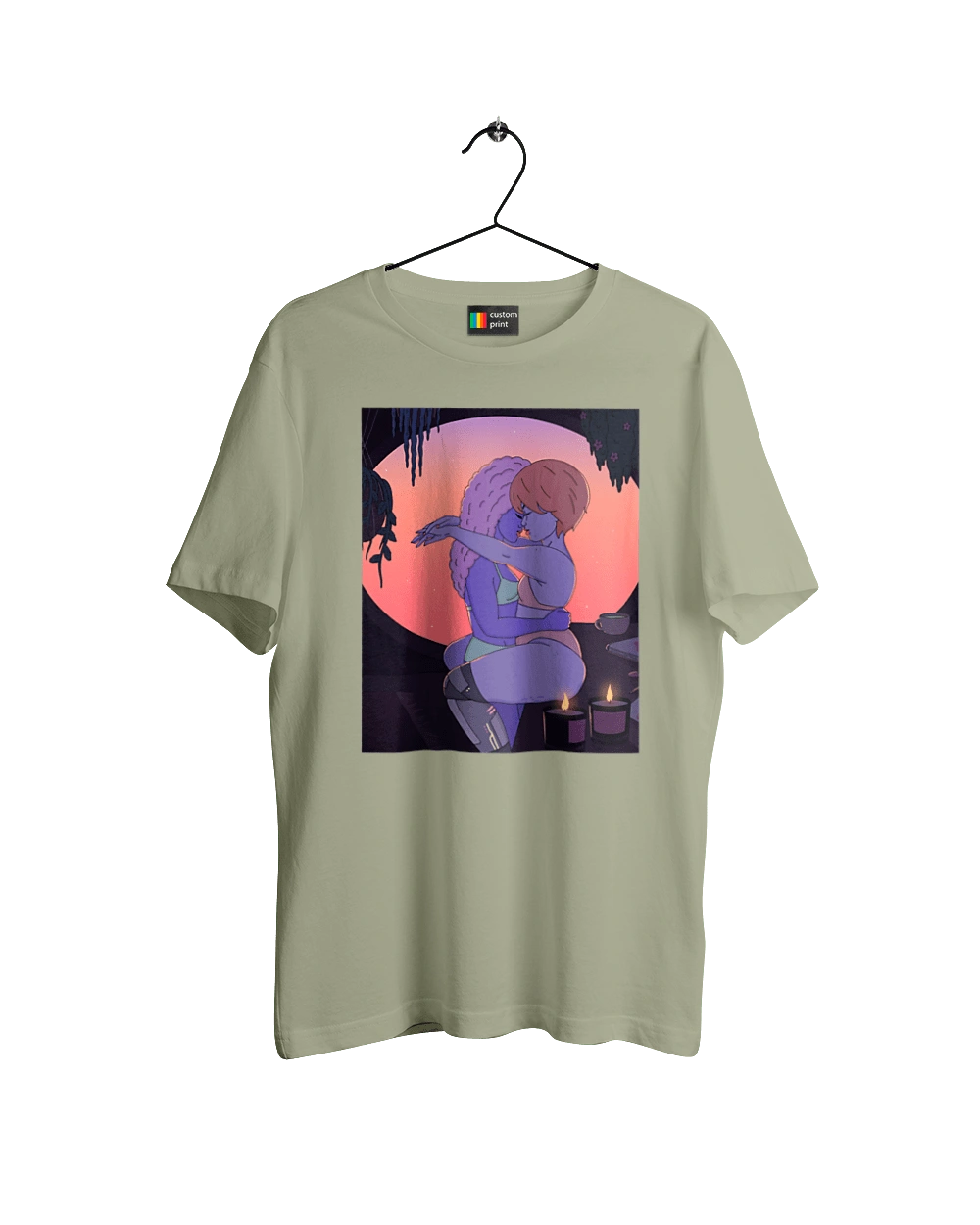 Purple Girls Hugging