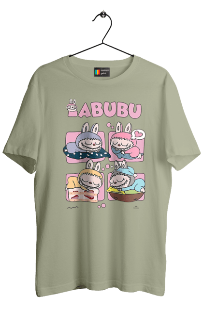 Футболка чоловіча з принтом "Сон Labubu". Labubu, weird cute, іграшки, лабубу. 2070702