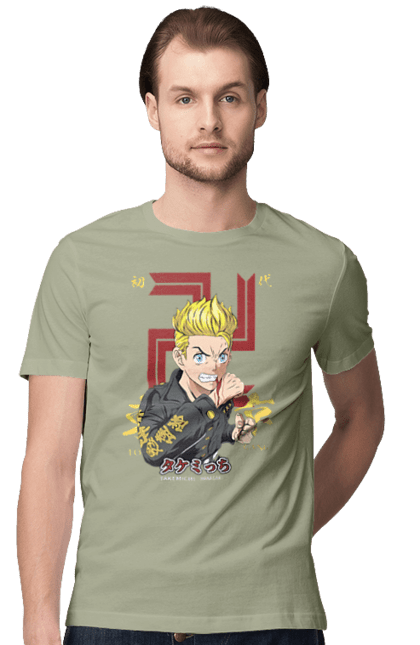 Men's t-shirt with prints Tokyo Avengers Takemichi. Action movie, anime, fantasy, game, manga, takemichi, thriller, tokyo avengers, tokyo revengers, tv series. 2070702