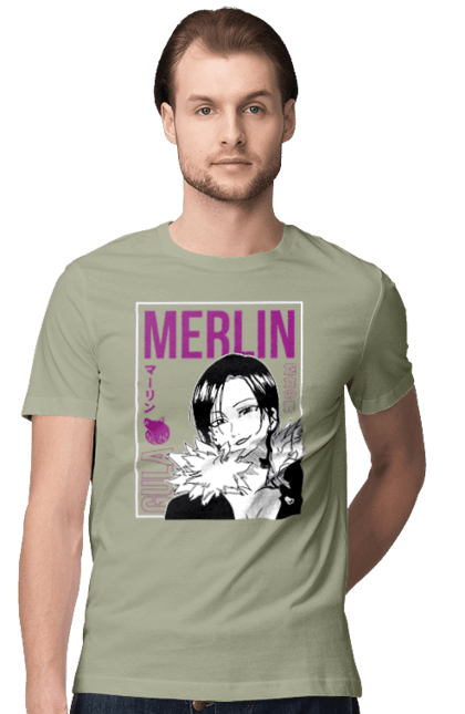 Men's t-shirt with prints Seven Deadly Sins Merlin. Adventures, anime, comedy, fantasy, manga, merlin, seven deadly sins. 2070702