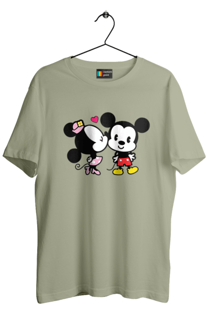 Футболка мужская с принтом Микки Маус и Минни Маус. Mickey mouse, minnie mouse, дисней, микки, микки маус, минни маус, мультфильм. 2070702