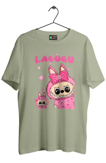 Футболка чоловіча з принтом "Лабубу". Іграшка лабубу, лабубу, лабубу кока кола, мерч лабубу, мила, рожева лабубу, смішна лабубу. 2070702