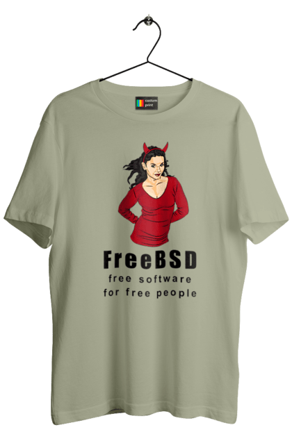 Футболка чоловіча з принтом "Freebsd Для Вільних". Bsd, freebsd, unix, адміністратор, айті, айтішник, безкоштовна, безкоштовно, бестія, вільна, демон, демонесса, доступність, незалежність, операційна система, ос, програміст, програмне забезпечення, свобода, сисадмін, система, системний адміністратор, софт, текст, червоний, чорний. 2070702