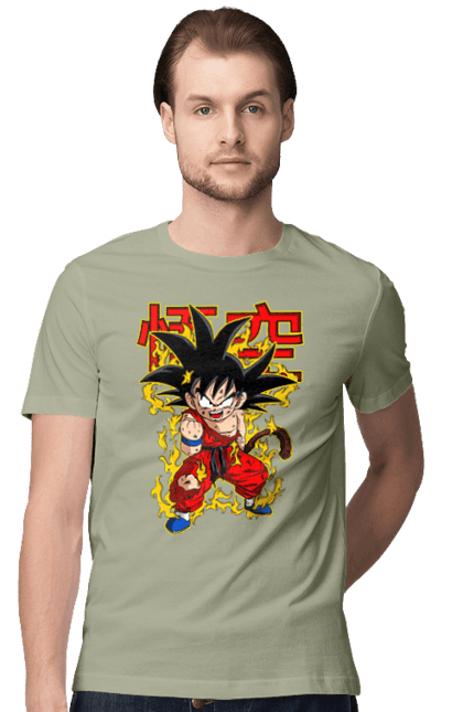 Футболка мужская с принтом Жемчуг дракона Сон Гоку. Anime, dragon ball, manga, son goku, tv series, аниме, гоку, жемчуг дракона, манга, сон гоку. 2070702