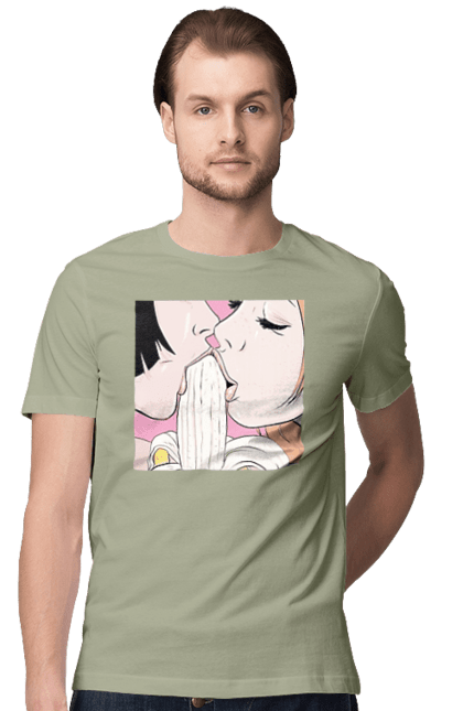 Футболка чоловіча з принтом "Дівчата Їдять Банан". Лизати, смоктати. 2070702