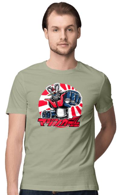 Men's t-shirt with prints Mazinger Z Grendizer. Anime, goldorak, goldrake, grendizer, manga, mazinger z, mecha, robots. 2070702