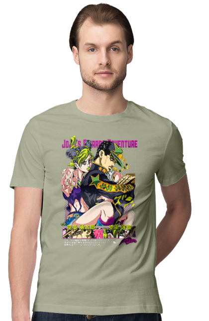 Men's t-shirt with prints JOJO Jolyne Cujoh. Anime, jojo, jojo`s bizarre adventure, jojo’s bizarre adventure, jolyne cujoh, manga. 2070702