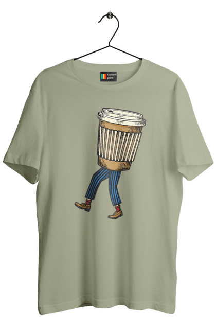 Футболка чоловіча з принтом "Людина Кава". Кава. 2070702