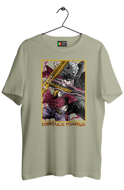 Men's t-shirt with prints One Piece Dracule Mihawk. Anime, dracule mihawk, manga, mihawk, one piece, straw hat pirates. 2070702