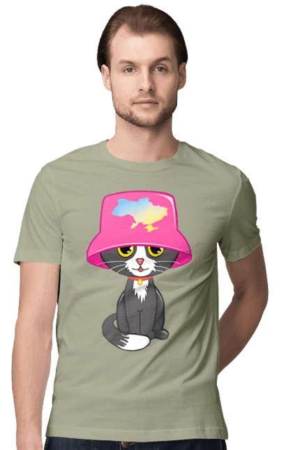 Cat with a map of Ukraine