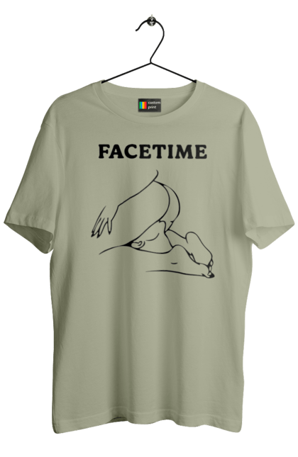 Футболка чоловіча з принтом "Фейстайм". Вульгарна, гумор, прикольна, смішна, фейстайм. 2070702