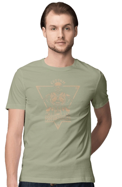 Skeleton on a motorcycle