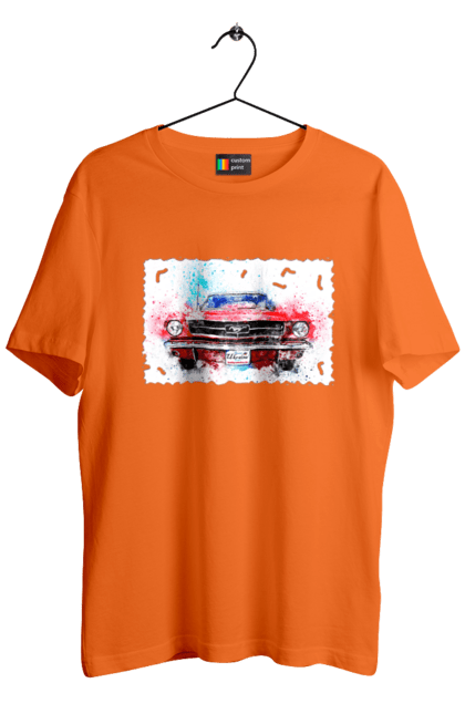 Футболка чоловіча з принтом "Автомобіль мустанг". Автомобіль мустанг, донати, допомога, дорога, колесо, конь, машина, мустанг, пейпел, україна. 2070702