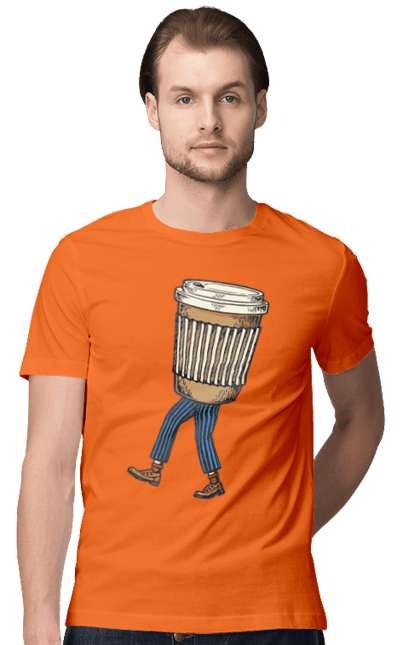 Футболка чоловіча з принтом "Людина Кава". Кава. 2070702