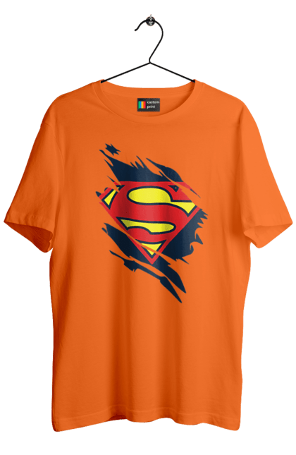 Men's t-shirt with prints Superman. Clark kent, comic, dc comics, kal el, superhero, superman. 2070702