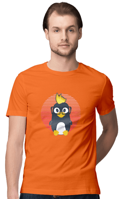 Футболка чоловіча з принтом "Лінукс". Айті, айтішнік, девелопер, іт, программіст, розробник. 2070702