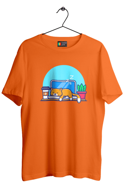 Футболка чоловіча з принтом "Кіт програміст". Angular, c, css, html, it, javascript, jquery, php, python, react, svelt, vue, айтишник, айті, гумор, код, кодувати, прогер, програміст, програмісти, ти ж, ти ж програміст, тиж програміст. 2070702