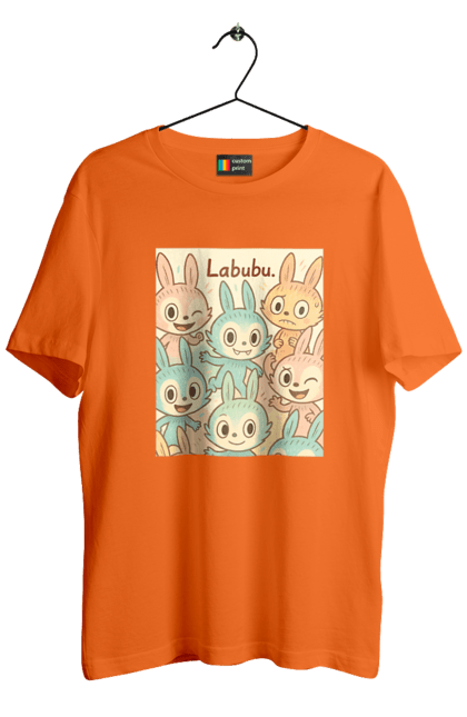 Футболка чоловіча з принтом "Лабубу". Безтурботно, грайливо, дизайнперсонажу, каваї, лабубу, милі мистецтво, ніжні відтінки, пастельніквіти, стиль мультфільму, чарівно. 2070702