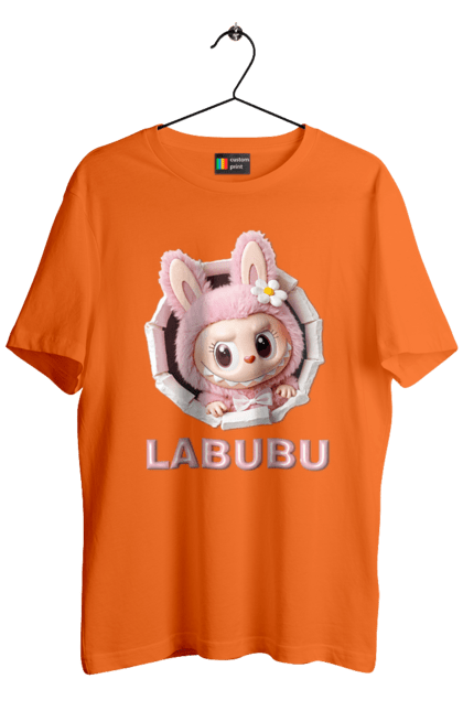 Футболка чоловіча з принтом "Лабубу". Іграшка лабубу, лабубу, лабубу кока кола, мерч лабубу, мила, рожева лабубу, смішна лабубу. 2070702