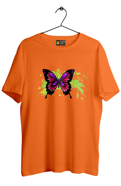 Футболка чоловіча з принтом "Рожевий Метелик". Метелик. 2070702