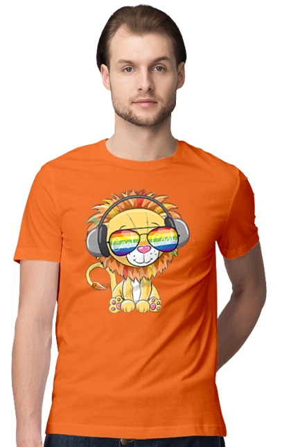 Lion In Glasses And Headphones