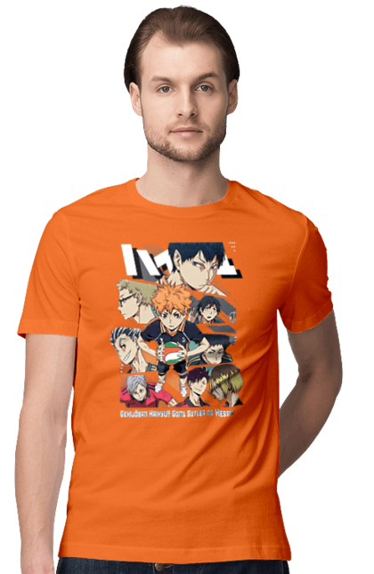 Футболка чоловіча з принтом "Волейбол!! Хіната". Anime, haikyu, hinata, manga, shoyo hinata, аніме, волейбол, манга, хіната, шьо хіната. 2070702